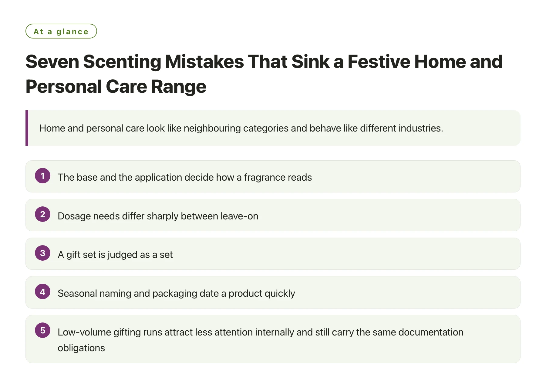 Seven Scenting Mistakes That Sink a Festive Home and Personal Care Range——全文要点速览